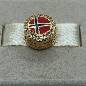 🔥🔥Pandora Norway Flag BEAD Charm |S925 Sterling Silver Jewelry with Gift Box